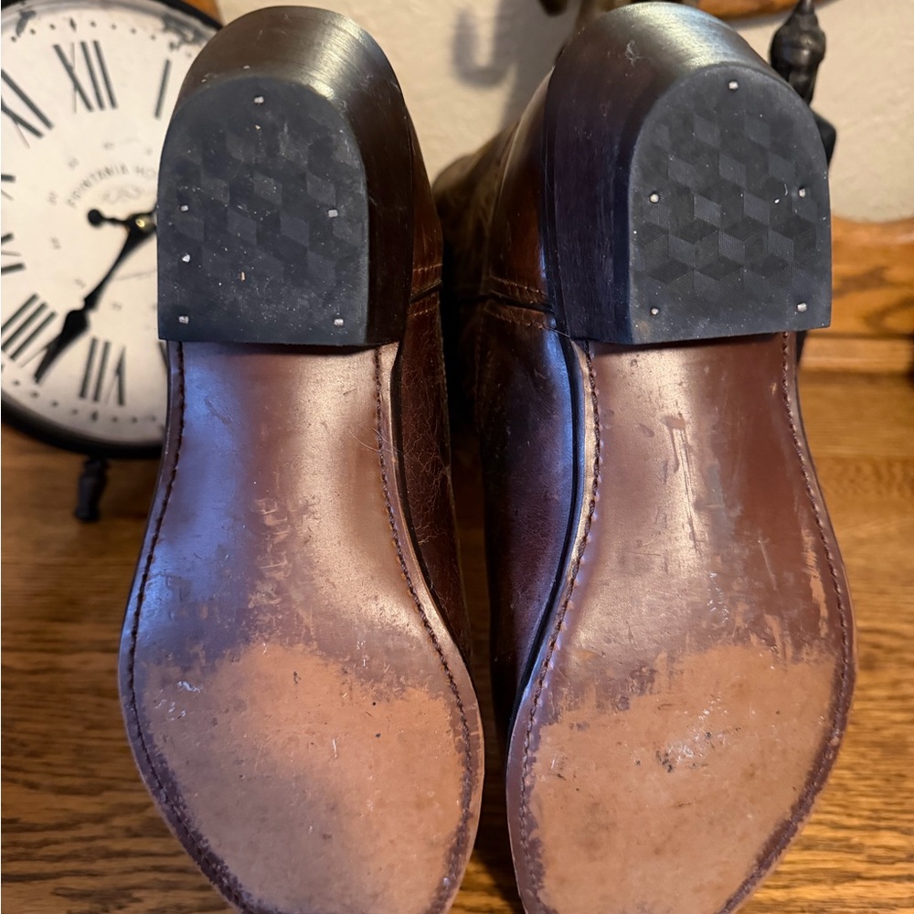Durango Brown Western Cowboy Boots with Embroidered Stitching - Picture 5 of 7